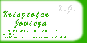 krisztofer jovicza business card